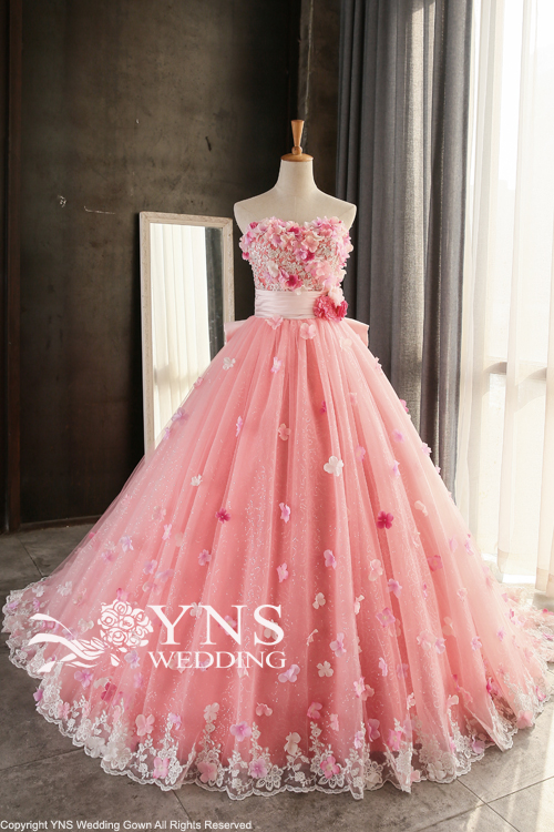 YNS wedding カラードレス ピンク