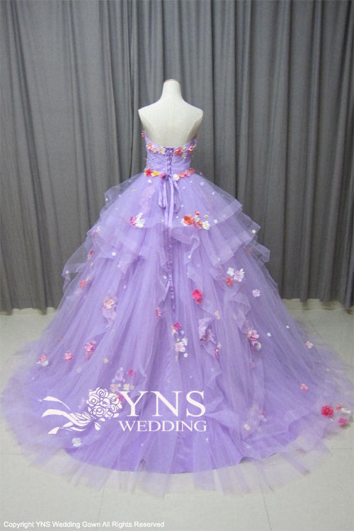 色変更可、カラーウェディングドレス SL16326-FL-WBU]カラードレス SELECT DRESS カラードレス｜YNS