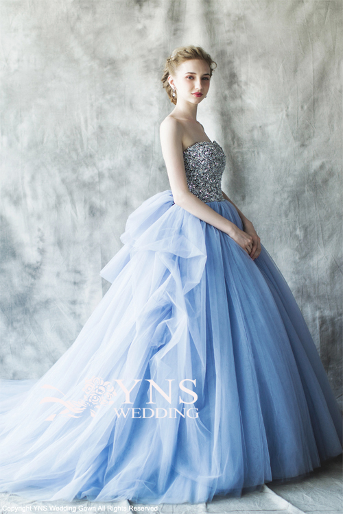 カラードレス ブルー ウェディングドレス ＹＮＳ | hartwellspremium.com