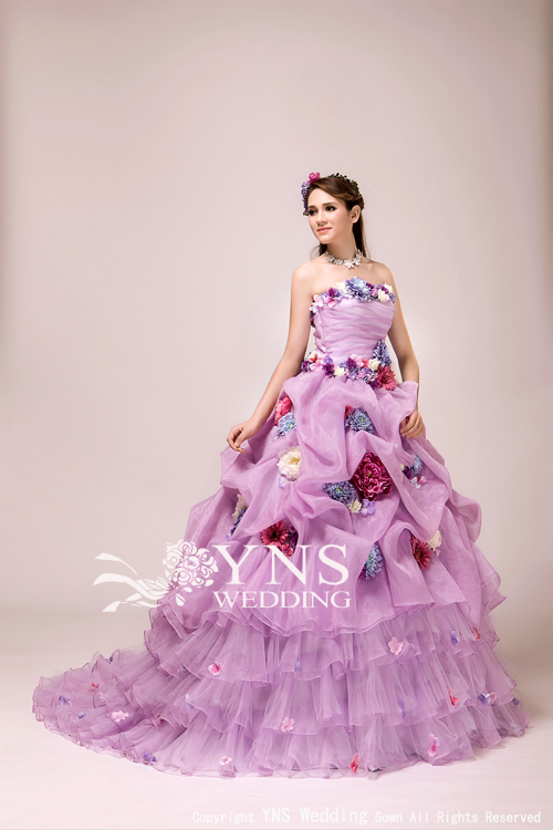 SY13902-PU｜LaVenie Collection カラードレス｜ウェディングドレスの 