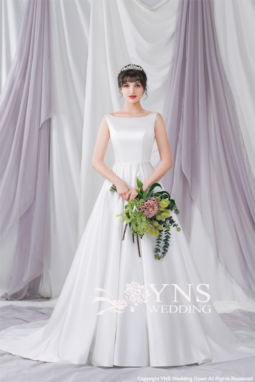 値下げ yns wedding ウェディングドレス スレンダーAライン