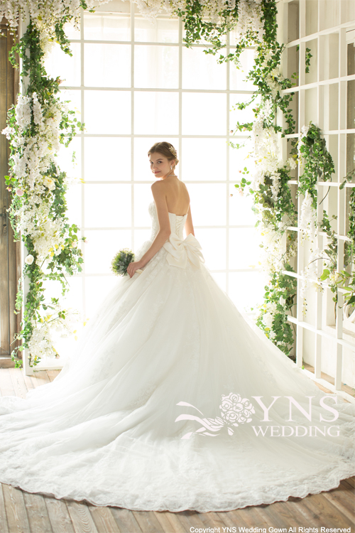 ◆ YNS Wedding ◆ ウェディングドレス + バックリボン付き