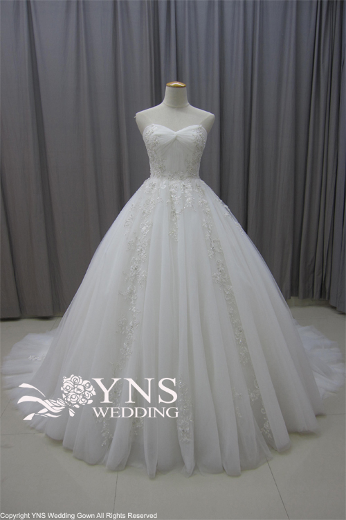 【クリーニング済】yns wedding ウェディングドレス　SL19921