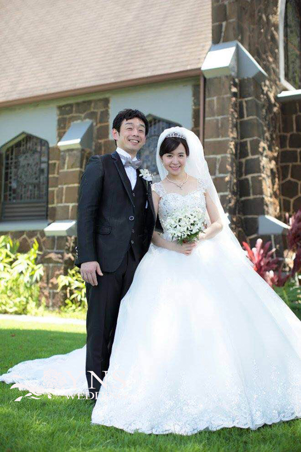 yns wedding オーダー　ウエディングドレス　タキシード　セット